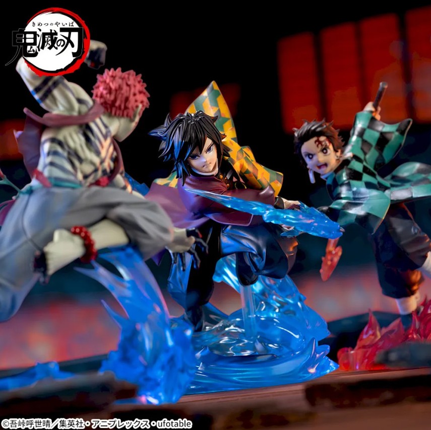 [Demon Slayer] Cross Link Figure Set – Tanjiro, Giyu & Akaza Battle Scene (3PCS SEGA Official)